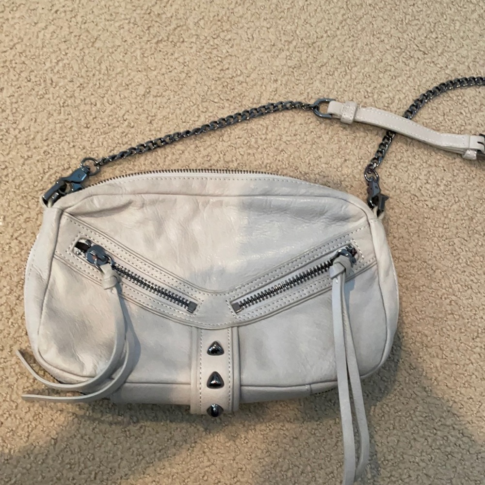 botkier crossbody bag, chain strap, beautiful grey